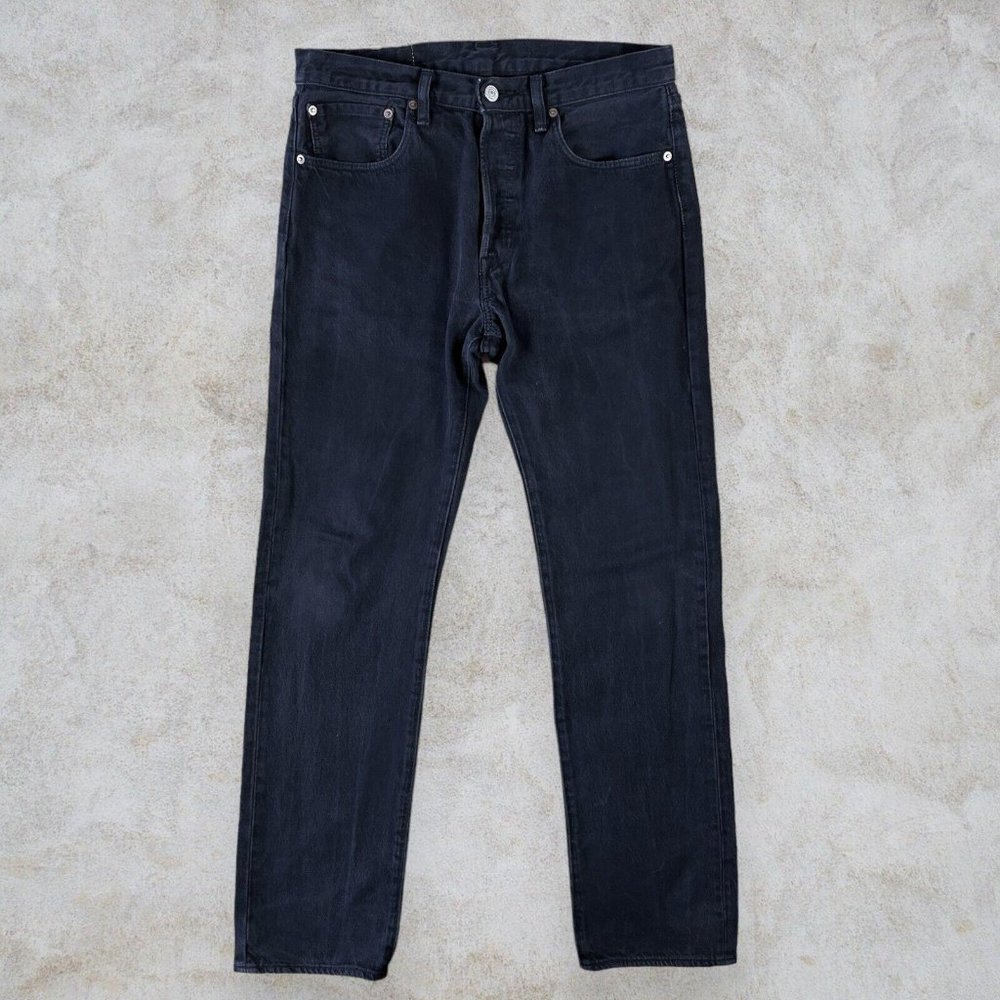 Black Levi's 501 Jeans Straight Leg Mens W32 L34 - Picture 1 of 4